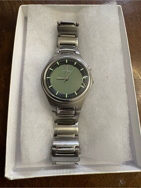 Fossil Kaleido watch with a stainless steel band.